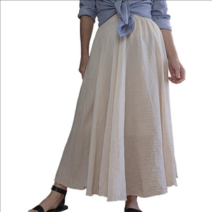 Maxi Skirt Bohemian Flared Elegant Cream Lightweight Size 2